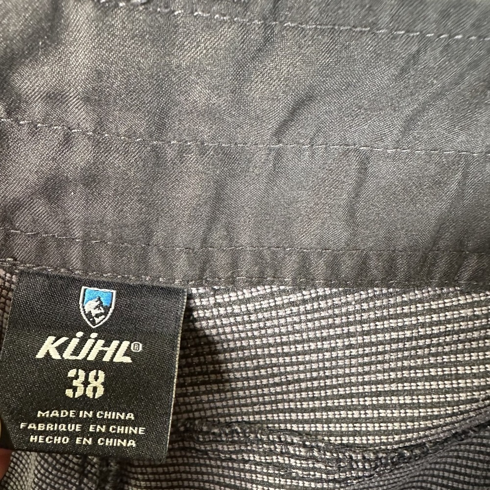 Kuhl Size 38 Mens Shorts Thin Gray Lightweight Zip Flat Front Hiking Pockets - Picture 5 of 12